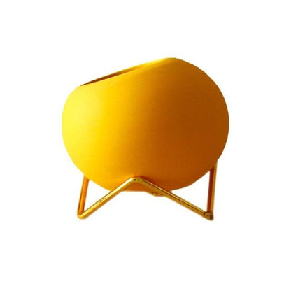 LZINA™ | Abstract Colors Ceramic Flower Pots with Stand