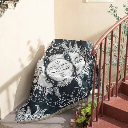 BowLift | Abstract Woven Wall Tapestry Throw Blanket