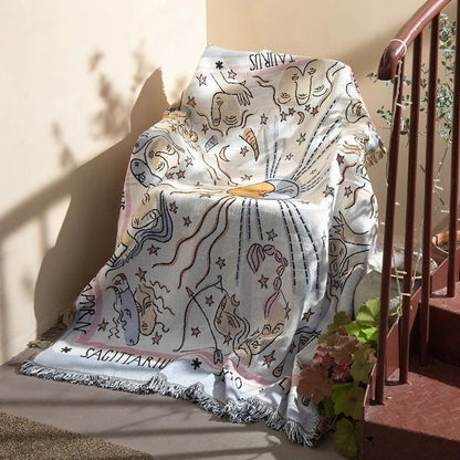 BowLift | Abstract Woven Wall Tapestry Throw Blanket