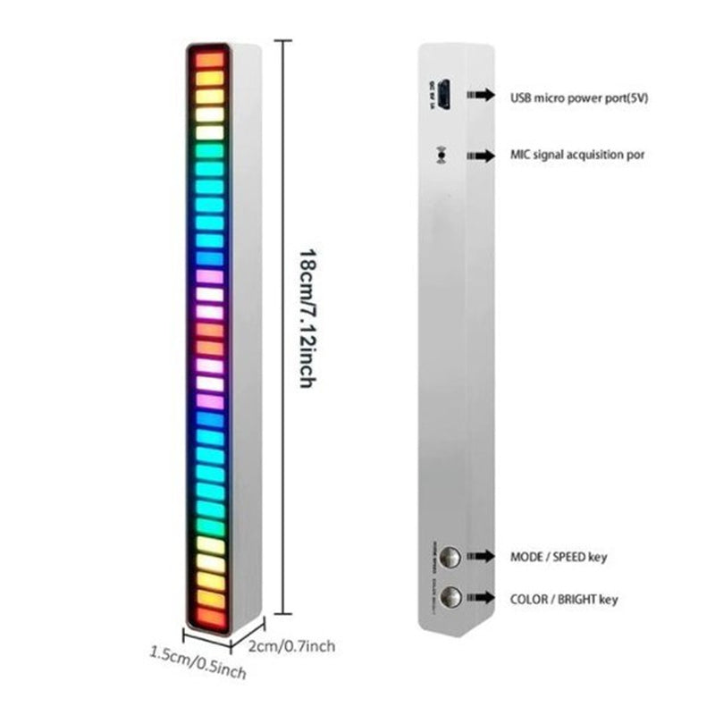 BowLift Wireless RGB Light Bar — Sound-Activated, Music-Synced RGB Lighting