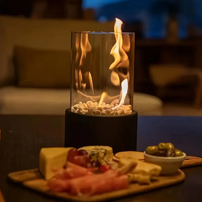 BowLift Portable Fireplace — Sleek Modern Design for Bright, Cozy Fires Anywhere