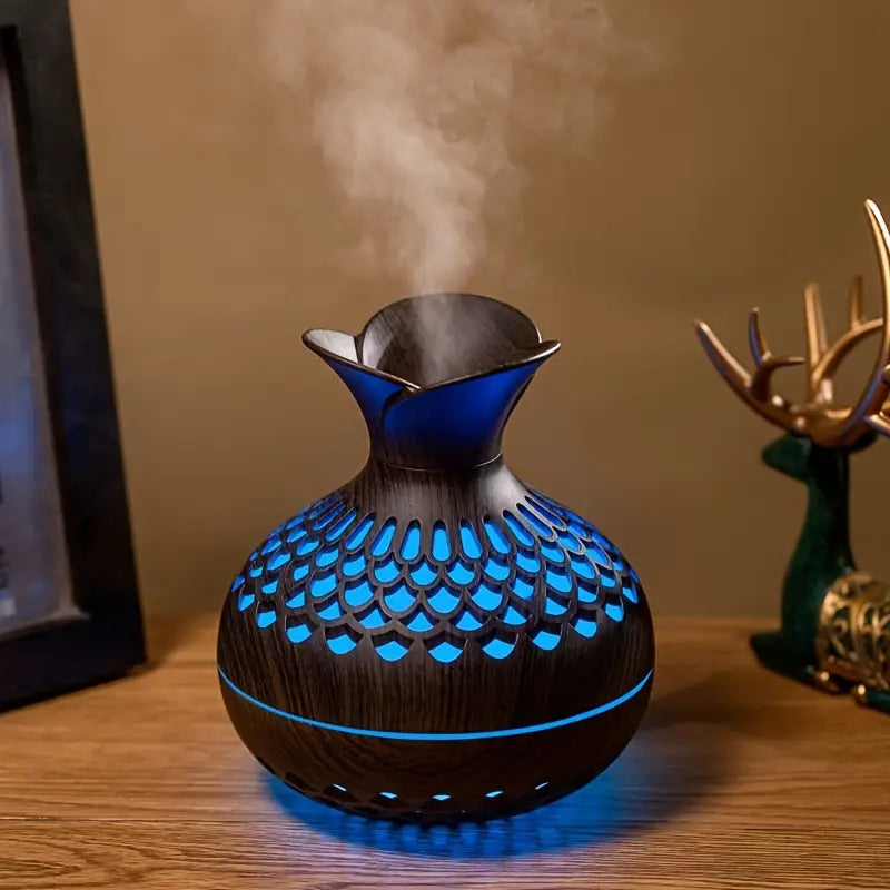LZINA™ | Aromatherapy air humidifier with LED – Diffuser in wood look & night light