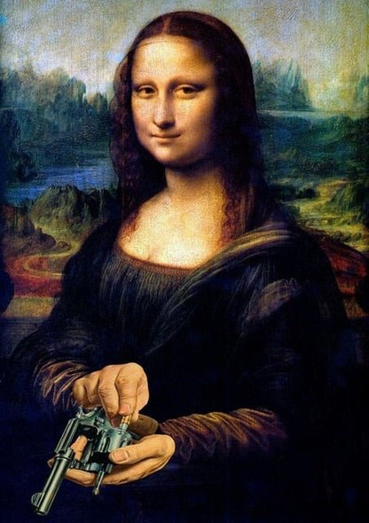 LZINA™ | Aesthetic Funny Mona Lisa Canvas Poster