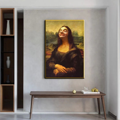 LZINA™ | Aesthetic Funny Mona Lisa Canvas Poster