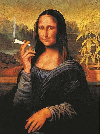 LZINA™ | Aesthetic Funny Mona Lisa Canvas Poster