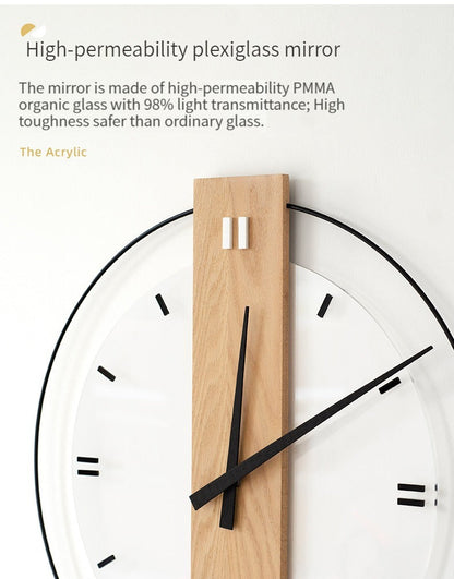 BowLift | Solid Wood Nordic Wall Decoration Clock 40cm
