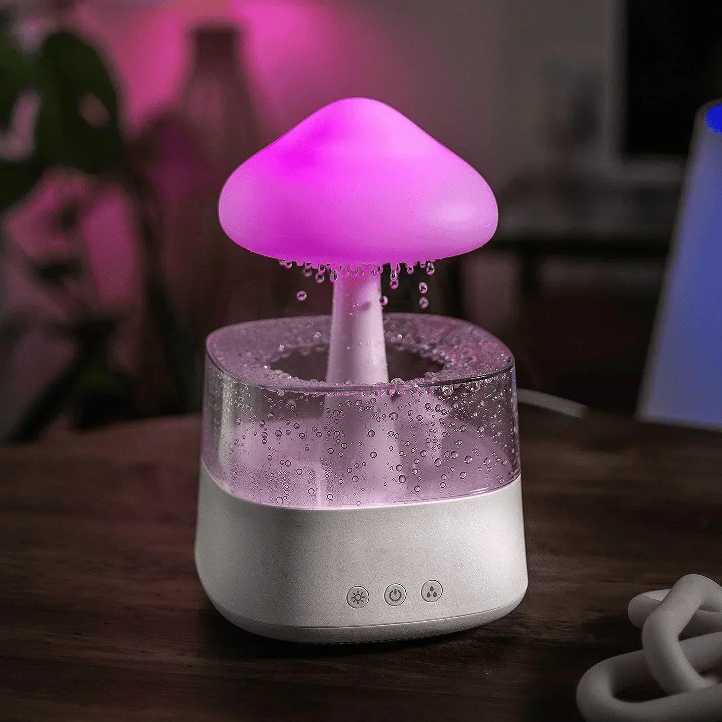 BowLift Mushroom Cloud Rain Diffuser & Soothing Humidifier by Atumis