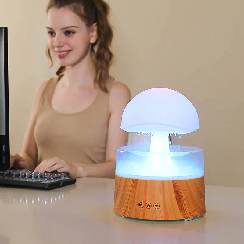 BowLift Mushroom Cloud Rain Diffuser & Soothing Humidifier by Atumis