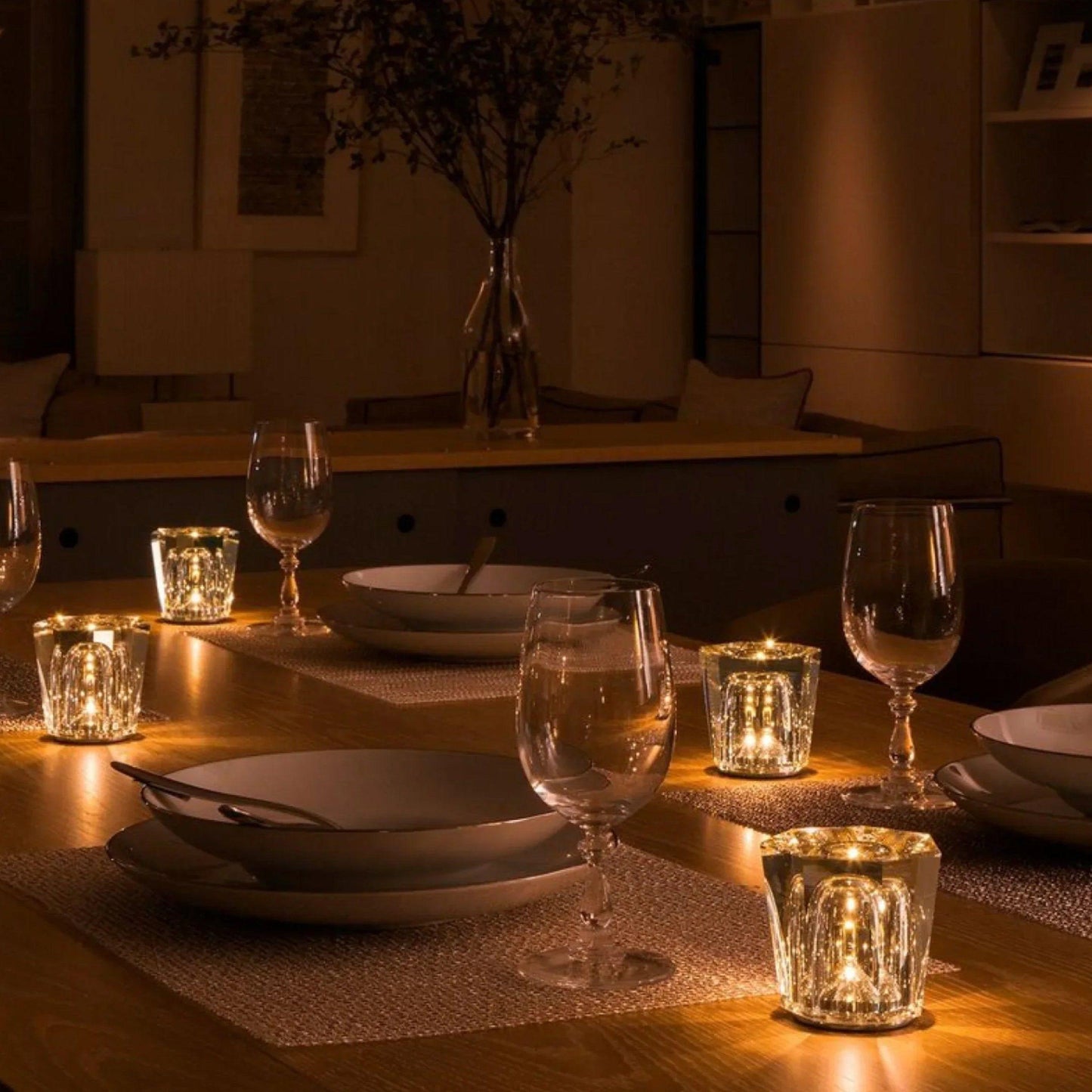 BowLift Luxury Diamond Crystal LED Table Lamp – Rechargeable, Elegant Crystal Lighting