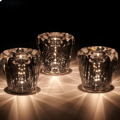 BowLift Luxury Diamond Crystal LED Table Lamp – Rechargeable, Elegant Crystal Lighting