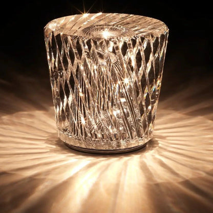 BowLift Luxury Diamond Crystal LED Table Lamp – Rechargeable, Elegant Crystal Lighting