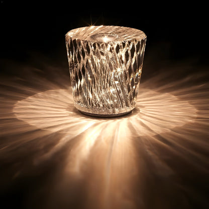 BowLift Luxury Diamond Crystal LED Table Lamp – Rechargeable, Elegant Crystal Lighting
