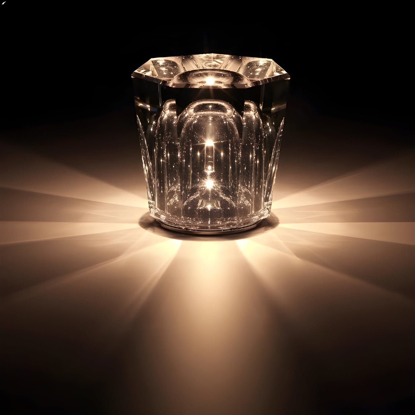 BowLift Luxury Diamond Crystal LED Table Lamp – Rechargeable, Elegant Crystal Lighting