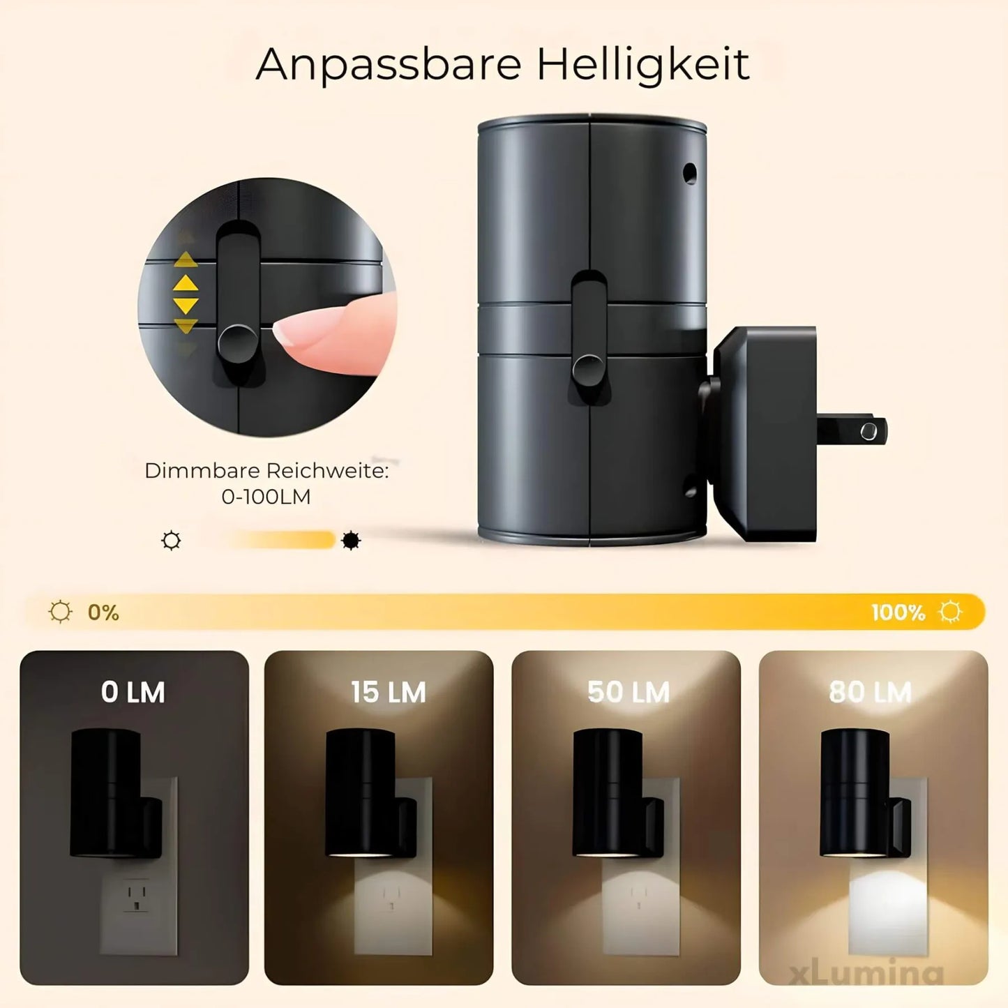 BowLift Dimmable Plug-In Night Light