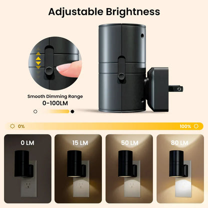 BowLift Dimmable Plug-In Night Light with Motion Sensor - Gentle LED Glow for Bedrooms, Hallways, and Stairs