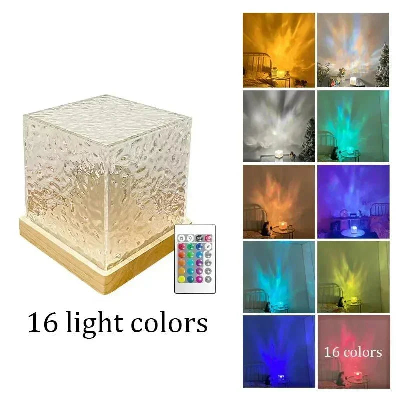 BowLift Aurora Water Wave Projector Night Light - Calming Ocean Glow for Sleep and Ambience