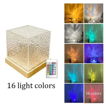 BowLift Aurora Water Wave Projector Night Light - Calming Ocean Glow for Sleep and Ambience