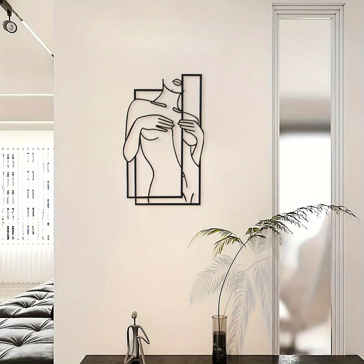 LZINA™ | LineaArt Metal Wall Decoration - Modern Minimalist Wall Art for Bedroom