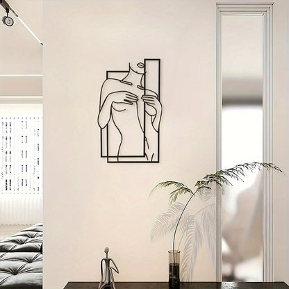 LZINA™ | LineaArt Metal Wall Decoration - Modern Minimalist Wall Art for Bedroom