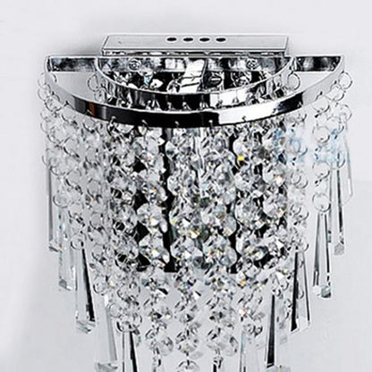 BowLift Modern Chrome Crystal Drop Wall Lamps - Sleek, Glamorous Wall Lighting
