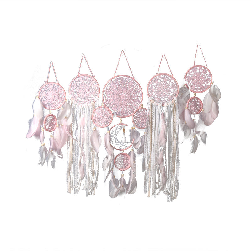 LZINA™ | Dream catcher moon and stars hang over the bed (5 pieces)