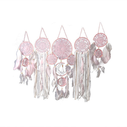 LZINA™ | Dream catcher moon and stars hang over the bed (5 pieces)