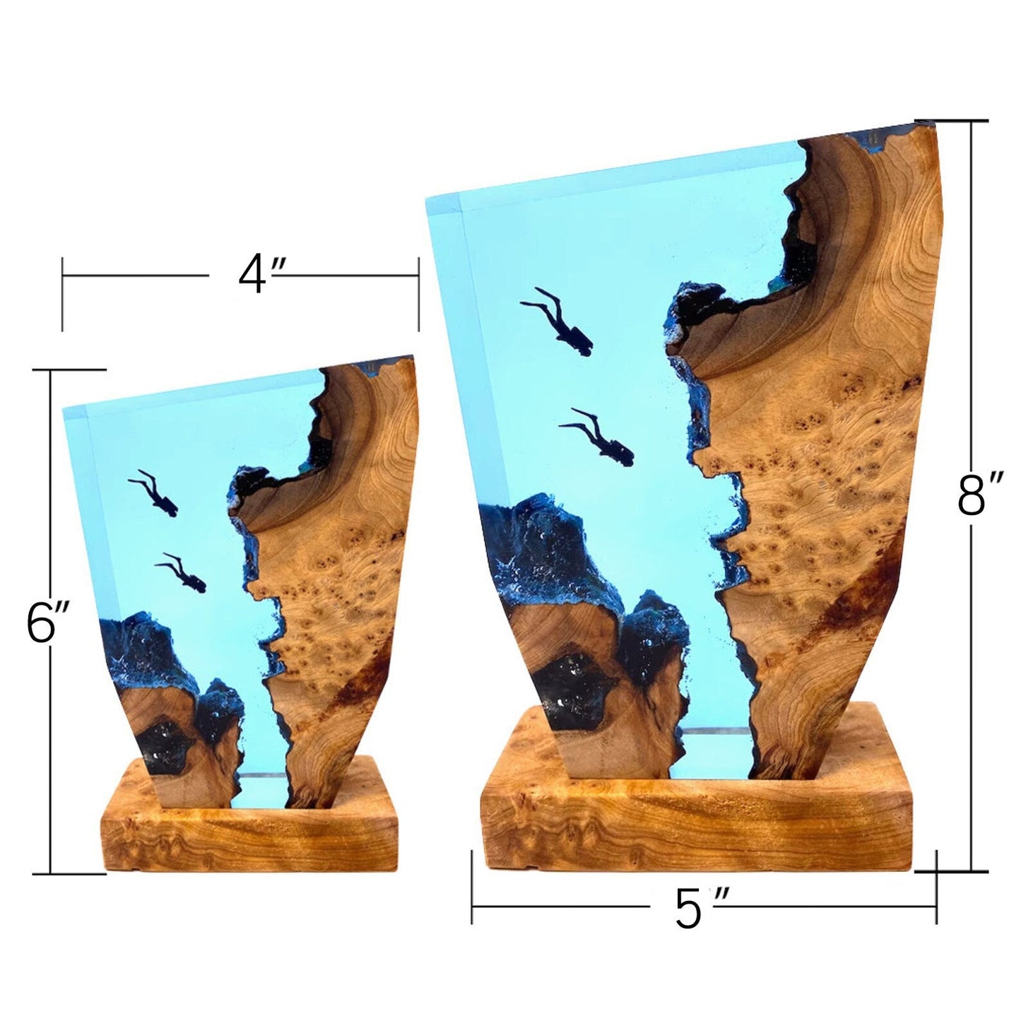 BowLift Ocean Karst Diver Table Lamp — Stylish Coastal Lighting for Your Home