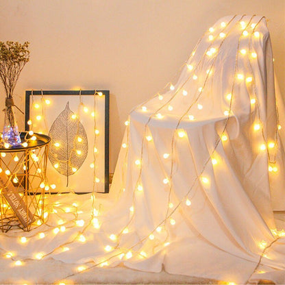 BowLift Ball Globe String Lights – USB or Battery-Powered Ambient Lighting for Any Space