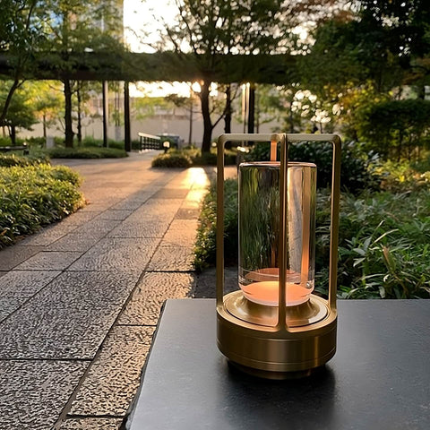 AuraLux BowLift: Luxury Wireless Table Lamp with Elegant Design