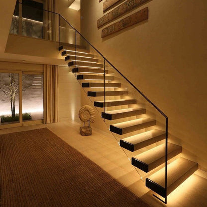 LZINA™ | LED Night Light Sensor Wooden Bed Frame