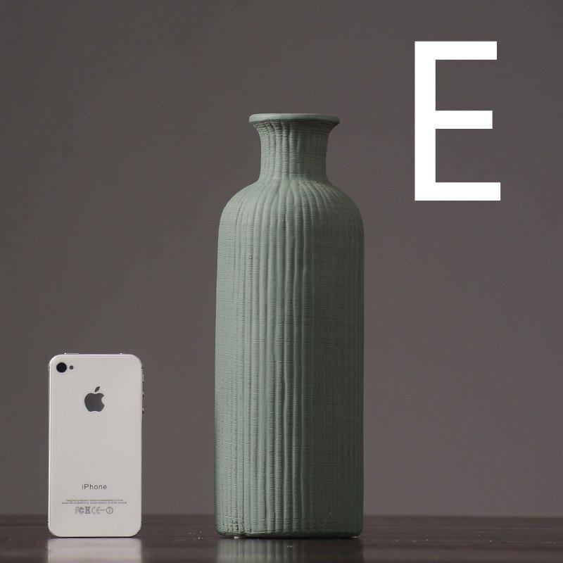 LZINA™ | Brown Beige Gray Ceramic Flower Vase Pot │ Home Decoration Item