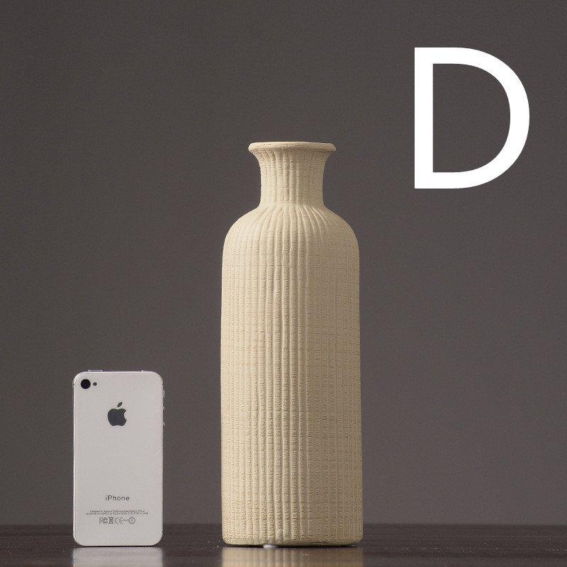 LZINA™ | Brown Beige Gray Ceramic Flower Vase Pot │ Home Decoration Item