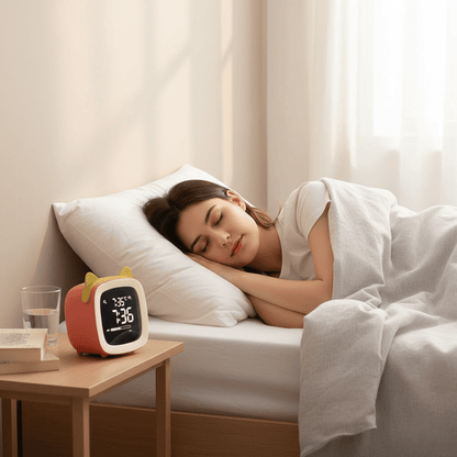 LZINA™ | BunnyGlow - LED Alarm Clock – Night Light with Digital Display & Timer