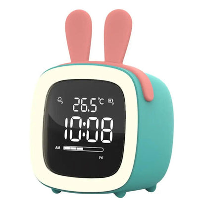 LZINA™ | BunnyGlow - LED Alarm Clock – Night Light with Digital Display & Timer