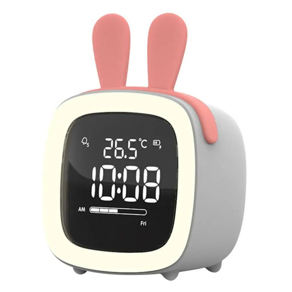LZINA™ | BunnyGlow - LED Alarm Clock – Night Light with Digital Display & Timer