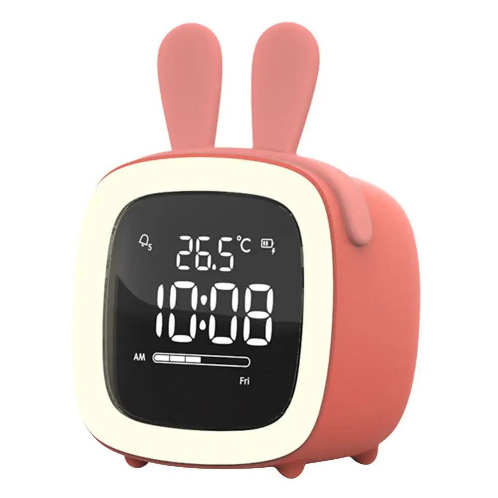 LZINA™ | BunnyGlow - LED Alarm Clock – Night Light with Digital Display & Timer