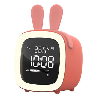 LZINA™ | BunnyGlow - LED Alarm Clock – Night Light with Digital Display & Timer