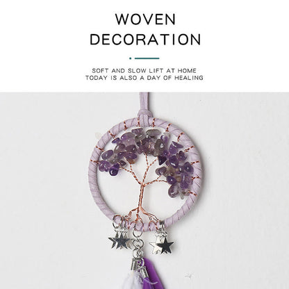 LZINA™ | Tree of Life Gemstone Dreamcatcher Hanging Jewelry