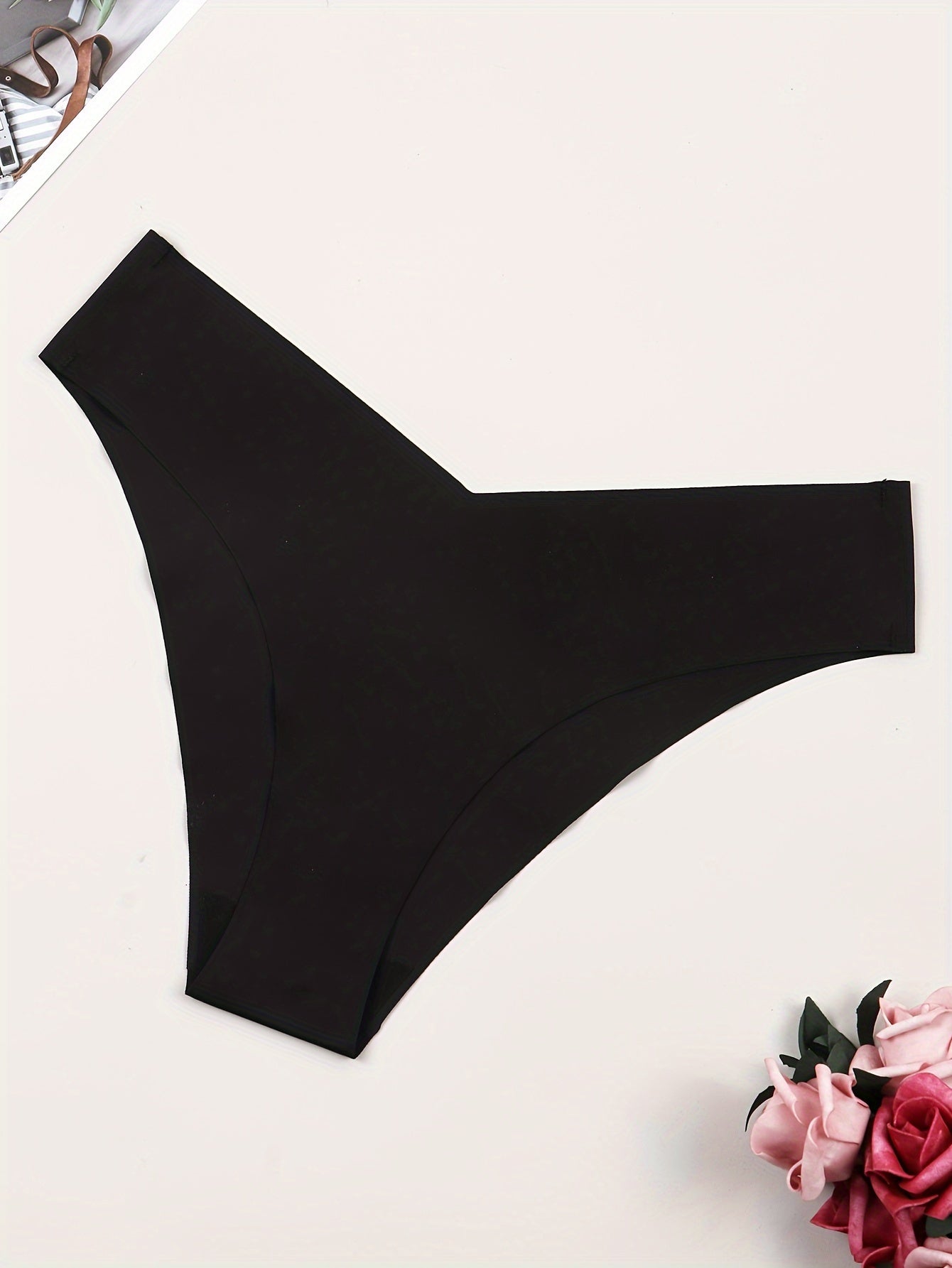 Sexy Knickers, Sexy Underwear & Briefs – Black Triangle Panties with “I Love My Husband” Heart Print, Breathable Polyamide Knit, 1 Piece