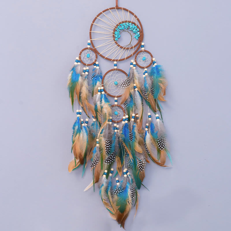 LZINA™ | Turquoise Tree of Life Feather Dreamcatcher