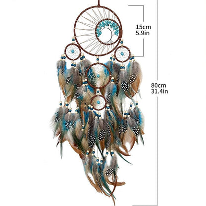 LZINA™ | Turquoise Tree of Life Feather Dreamcatcher