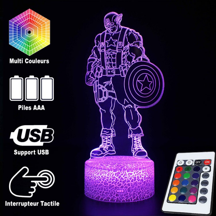 BowLift 3D Lamp: Marvel Captain America Edition