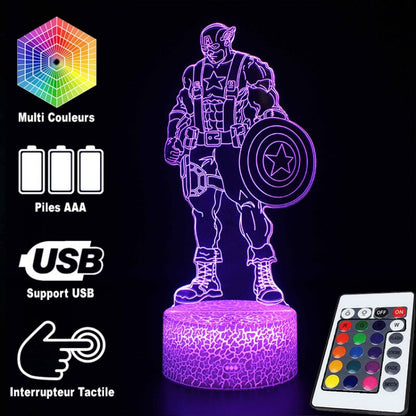 BowLift 3D Lamp: Marvel Captain America Edition