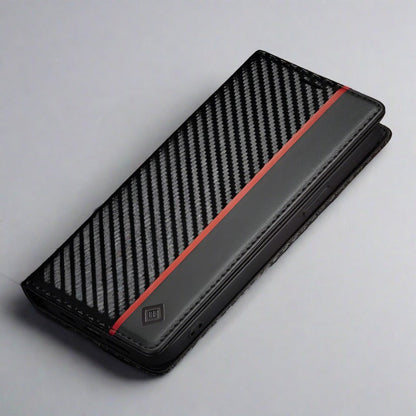 LZINA™ | S23 Phone case | Card holder made of carbon fiber leather with magnetic closure