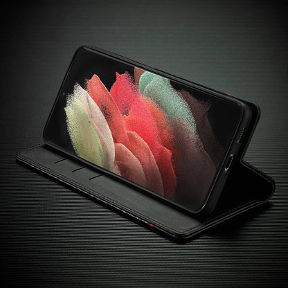 LZINA™ | S23 Phone case | Card holder made of carbon fiber leather with magnetic closure