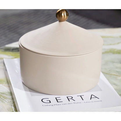 LZINA™ | Ceramic Storage Candle Container with Lid