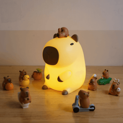 LZINA™ | Capybara Night Light Adjustable Brightness Silicone