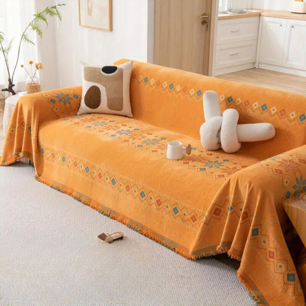 BowLift | Bohemian Tassel Sofa Cover Cotton Blend