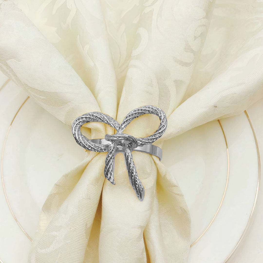 BowLift | Bow Napkin Ring Set of 6 for Home Decor