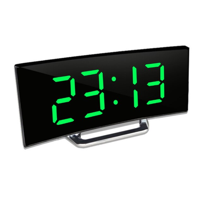 BowLift | Large Curved LED Digital Clock with Brilliant LED Display - Amedea